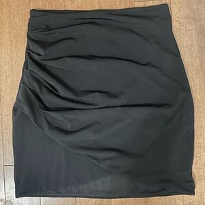 Dynamite Black Mini Ruched Skirt tight
